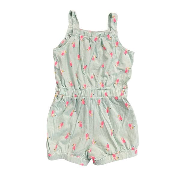 Gymboree 4T Tucan Mint Green Romper Summer Outfit - Picture 3 of 4